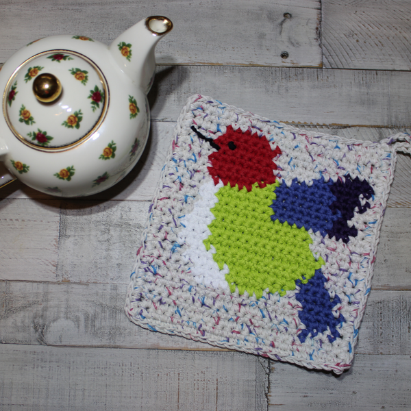 Hummingbird Coaster and Potholder Crochet Pattern PDF