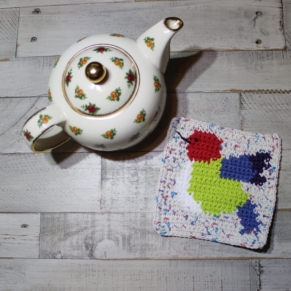 Hummingbird Coaster and Potholder Crochet Pattern PDF