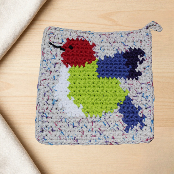 Hummingbird Coaster and Potholder Crochet Pattern PDF