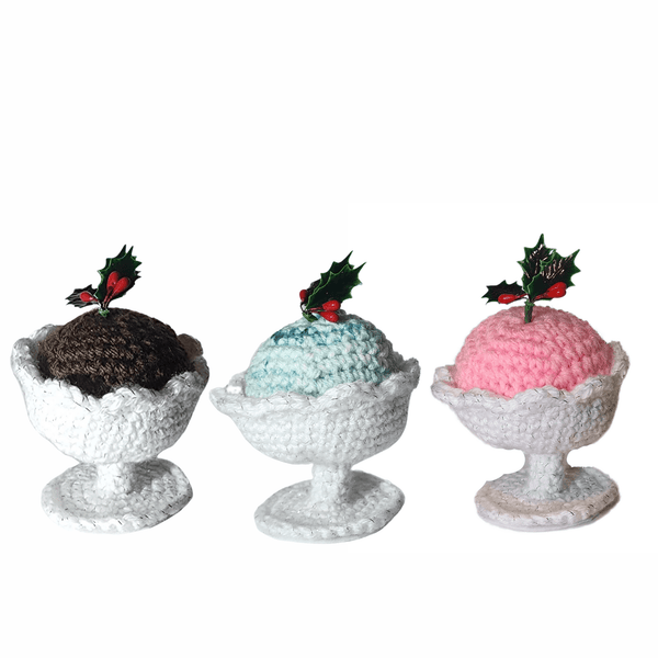 Ice Cream Christmas Ornament Crochet Pattern - My Fingers Fly