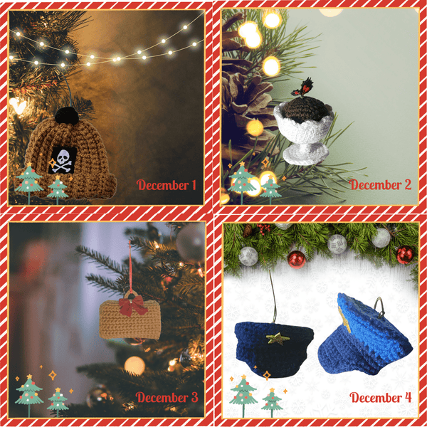 It's a Wonderful Life Advent Calendar Ornament Crochet Patterns Ebook - My Fingers Fly