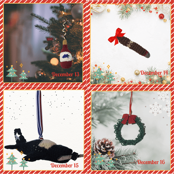 It's a Wonderful Life Advent Calendar Ornament Crochet Patterns Ebook - My Fingers Fly
