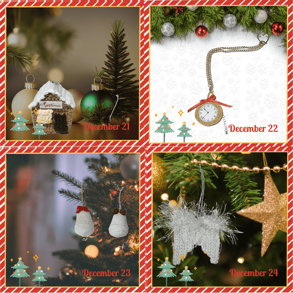 It's a Wonderful Life Advent Calendar Ornament Crochet Patterns Ebook - My Fingers Fly