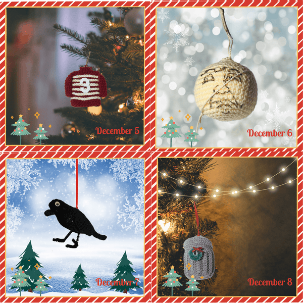 It's a Wonderful Life Advent Calendar Ornament Crochet Patterns Paperback Book - My Fingers Fly