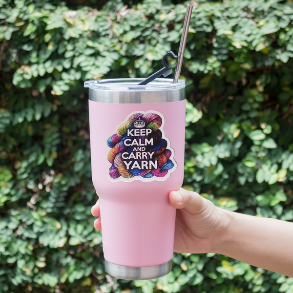 Keep Calm and Carry Yarn Sticker