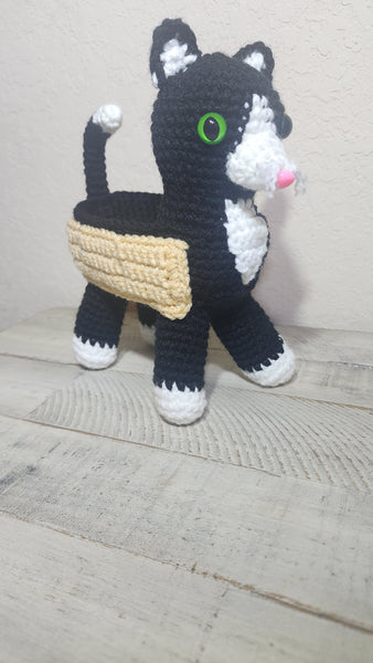 Kitty Caddy Crochet Pattern – Cute & Functional Feline Storage!