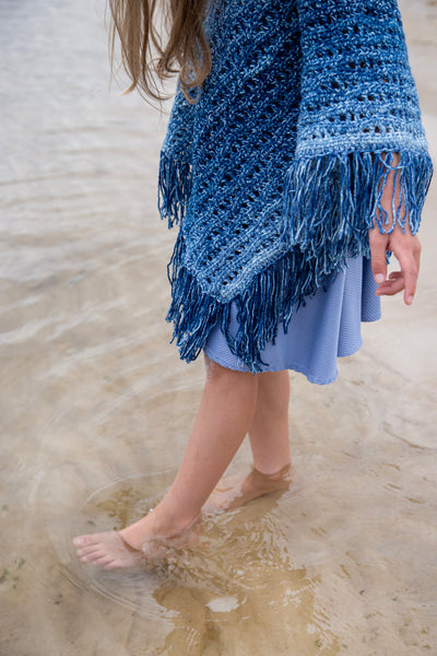 La Playa Girls’ Poncho Crochet Pattern
