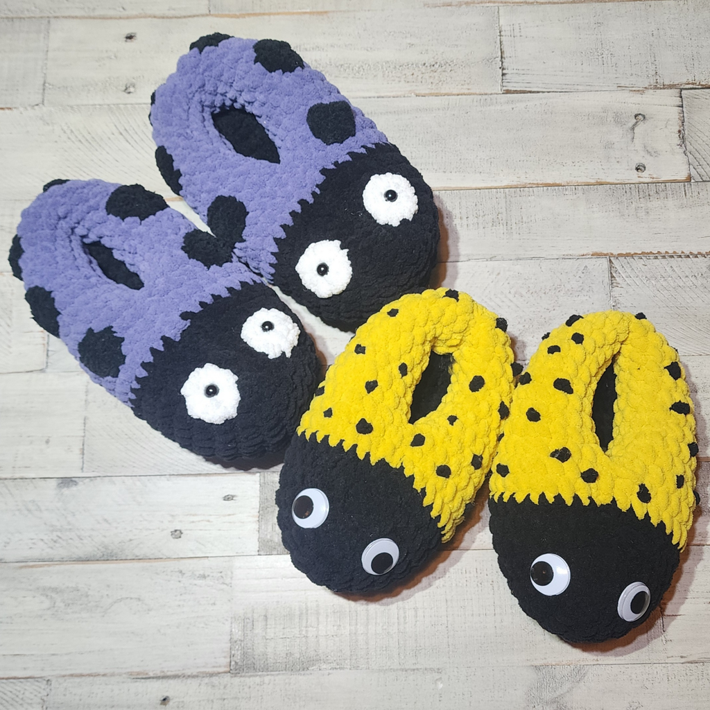 Children’s Ladybug Slippers Crochet Pattern