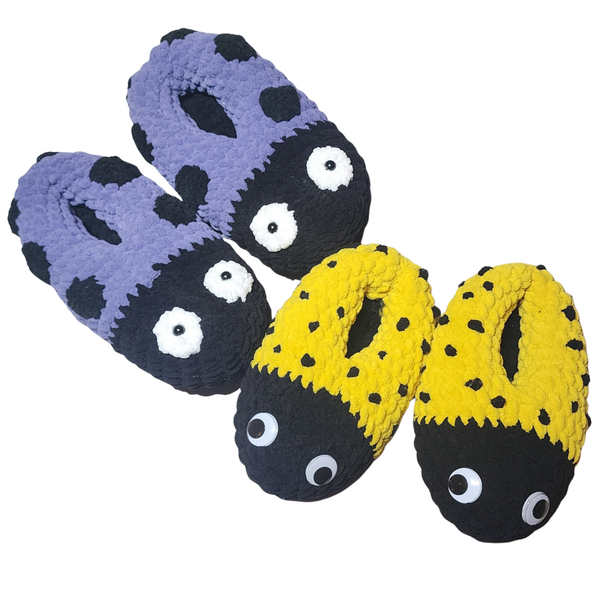 Children’s Ladybug Slippers Crochet Pattern