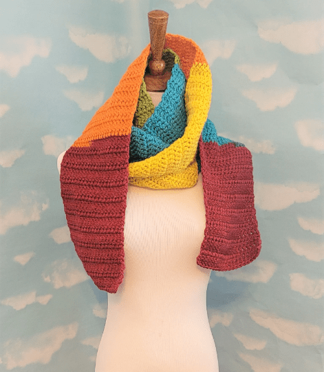 Learn to Crochet a Rainbow Scarf, Complete Crochet Kit - My Fingers Fly