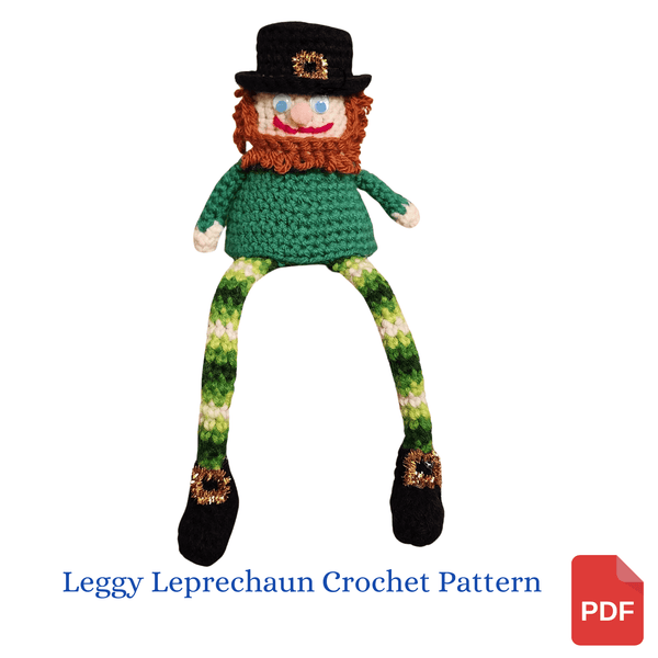 Leggy Leprechaun Amigurumi Crochet Pattern - My Fingers Fly