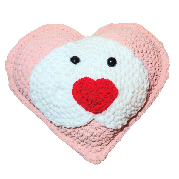 Crochet Lion Pillow: Handmade Heart Design