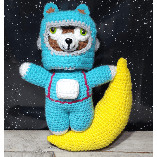 Meow on the Moon Amigurumi Pattern, Captain Whiskers Cat Astronaut Crochet Pattern - My Fingers Fly