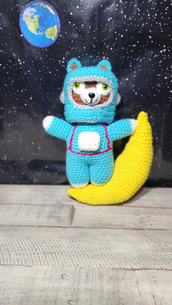 Meow on the Moon Stuffed Animal, Captain Whiskers Cat Astronaut Doll