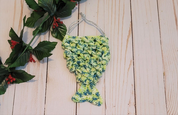 Mermaid Tail Ornament: Handmade Christmas Decor