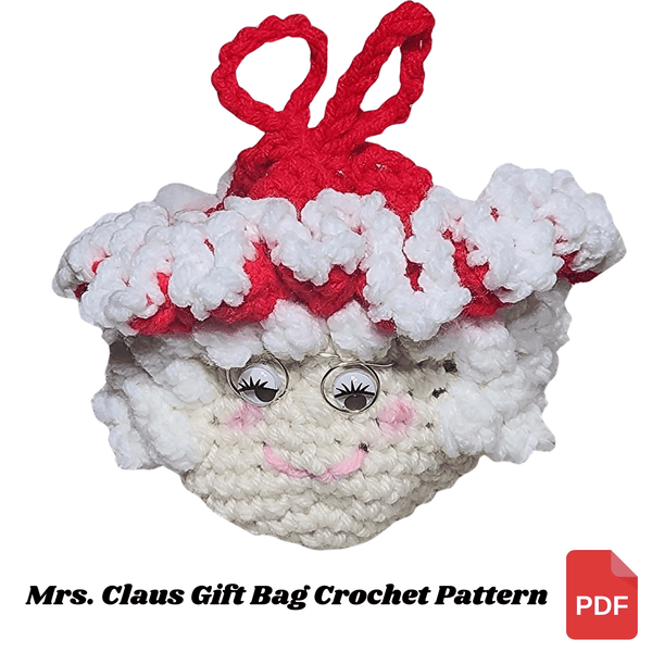 Mrs. Claus Gift Bag Crochet Pattern - My Fingers Fly