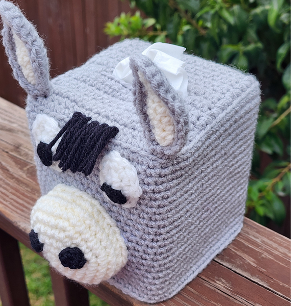 Donkey Tissue Box Cover Crochet Pattern