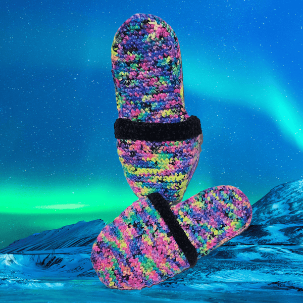 Northern Lights Slippers Crochet Pattern - My Fingers Fly
