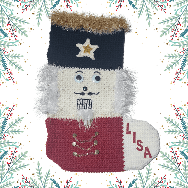 Nutcracker Christmas Stocking Crochet Pattern - My Fingers Fly