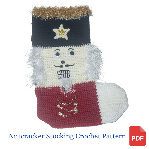 Nutcracker Christmas Stocking Crochet Pattern - My Fingers Fly