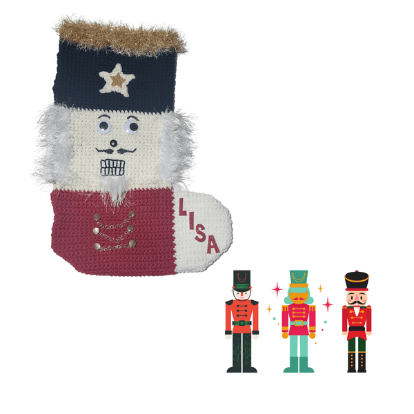 Nutcracker Christmas Stocking Crochet Pattern - My Fingers Fly