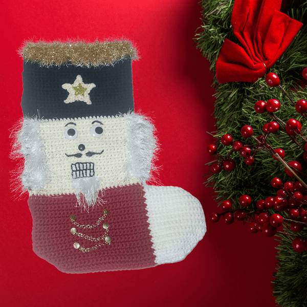 Nutcracker Christmas Stocking Crochet Pattern - My Fingers Fly