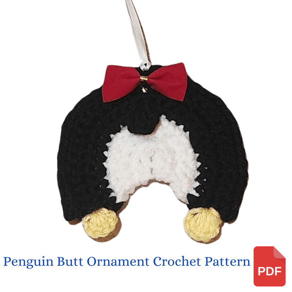 Penguin Butt Ornament Crochet Pattern - My Fingers Fly