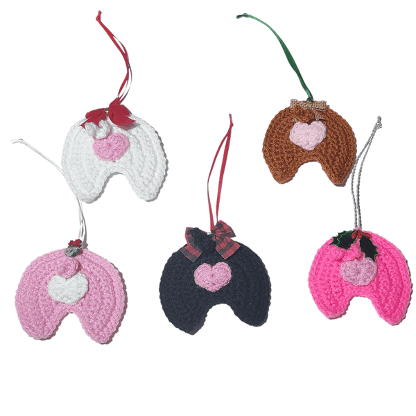 Pig Butt Christmas Ornament Crochet Pattern - My Fingers Fly