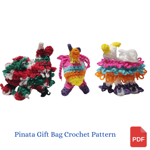 Pinata Gift Bag Crochet Pattern - My Fingers Fly