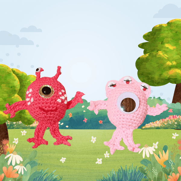 Pink Monster Keychain Crochet Pattern - My Fingers Fly