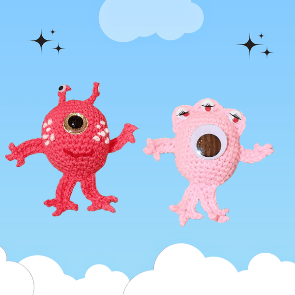 Pink Monster Keychain Crochet Pattern - My Fingers Fly