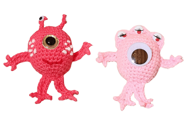 Pink Monster Keychain Crochet Pattern - My Fingers Fly