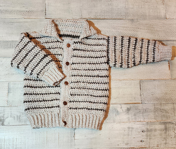 Boys' Pinstripe Sweater Crochet Pattern