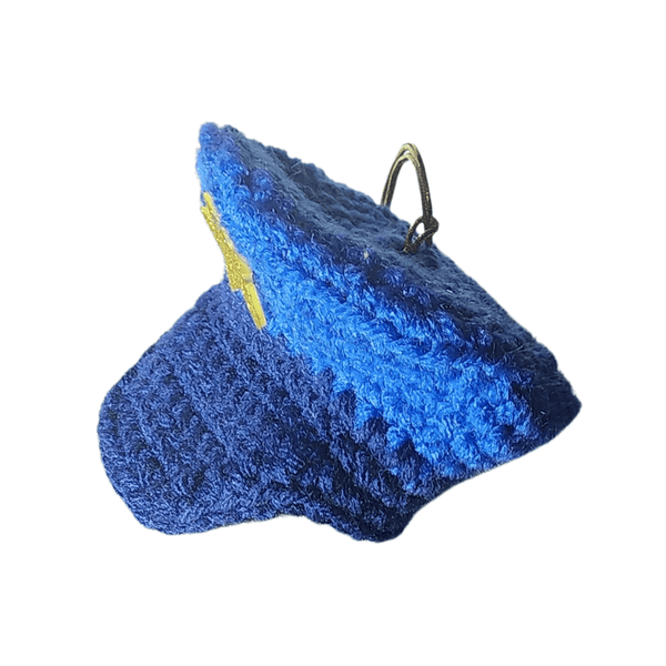 Policeman Hat Christmas Ornament Crochet Pattern - My Fingers Fly