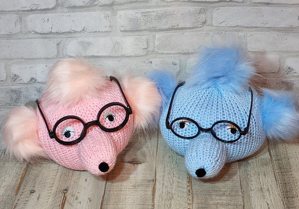 Poodle Eyeglass Holder Addi Knitting Machine Pattern - My Fingers Fly