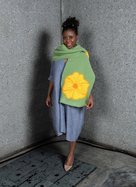 Poppy Pocket Shawl, Handmade Crochet - My Fingers Fly