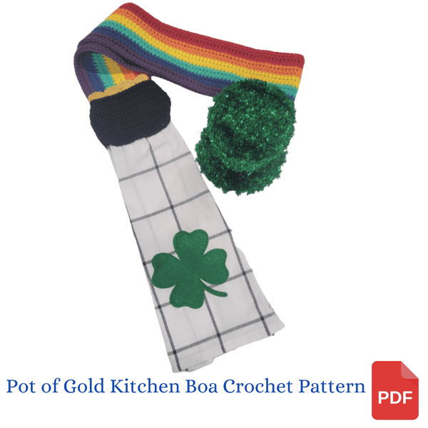 Pot of Gold Kitchen Boa Crochet Pattern - My Fingers Fly