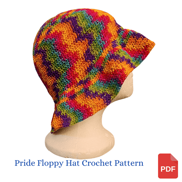Pride Floppy Hat Crochet Pattern - My Fingers Fly