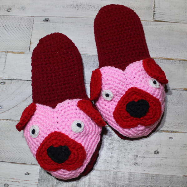 Puppy Love Slippers Crochet Pattern