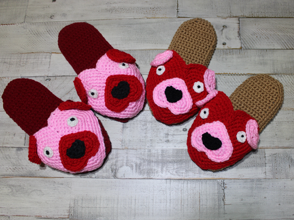Puppy Love Slippers Crochet Pattern
