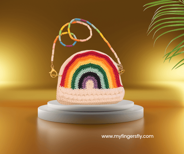 Rainbow Crossbody Bag Crochet Pattern - My Fingers Fly