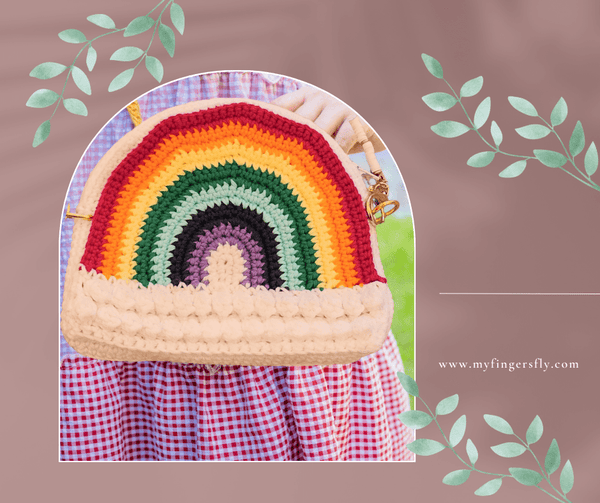 Rainbow Crossbody Bag Crochet Pattern - My Fingers Fly