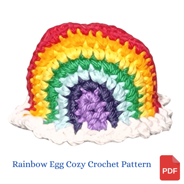 Rainbow Egg Cozy Crochet Pattern - My Fingers Fly