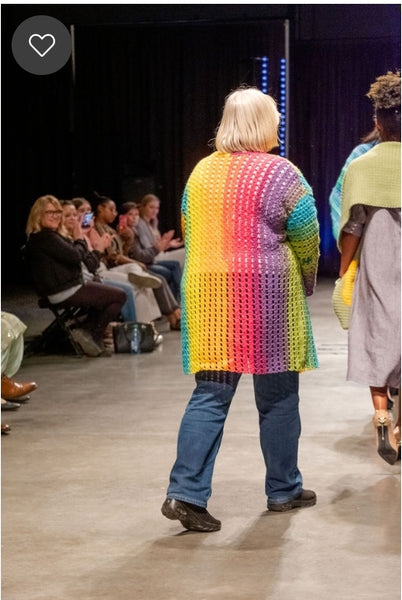 Rainbow Squares Cardigan Crochet Pattern