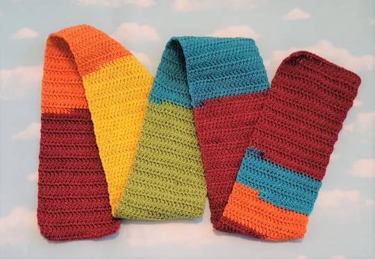 Learn to Crochet a Rainbow Scarf, Complete Crochet Kit