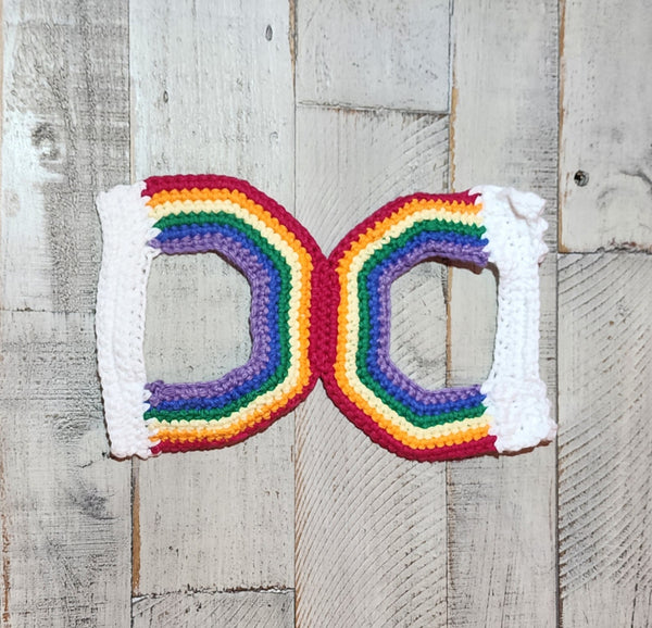 Crochet Pattern, Rainbow Towel Holder