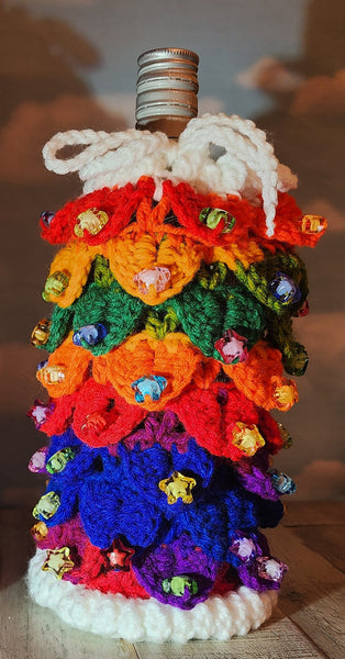 Christmas Tree Wine Gift Bag Crochet Pattern