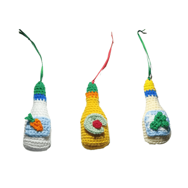 Ranch Dressing Christmas Ornament Crochet Pattern - My Fingers Fly