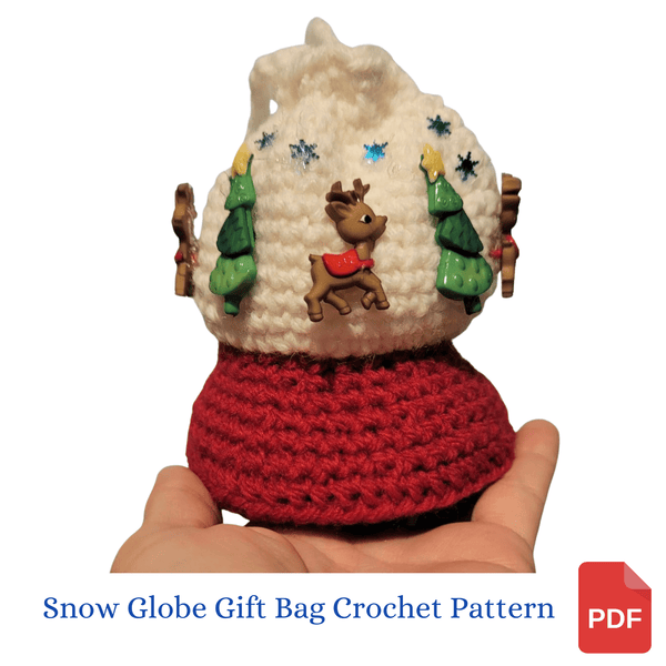 Snow Globe Gift Bag Crochet Pattern - My Fingers Fly