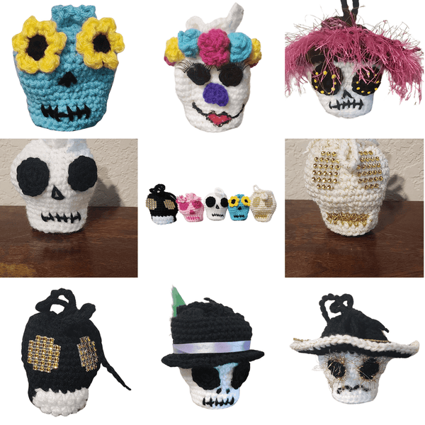 Sugar Skull Treat Bag Crochet Pattern - My Fingers Fly